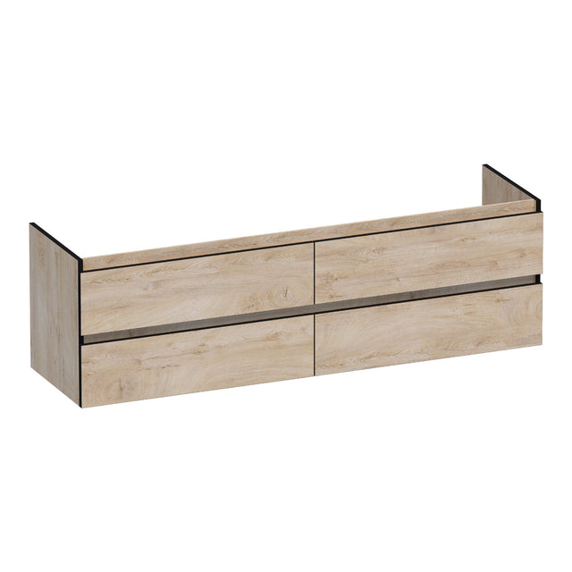 BRAUER Joy Edge onderkast 160 met 4 softclose lades greeploos en 2 sifon uitsparingen Forest Wheat OK-JYE160FW
