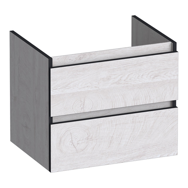 BRAUER Joy Edge onderkast 60 met 2 softclose lades greeploos en 1 sifon uitsparing Forest Seashell OK-JYE60FS