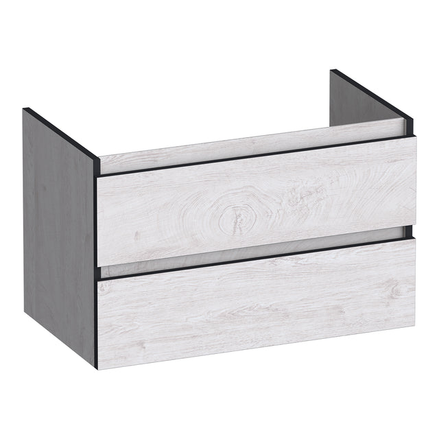 BRAUER Joy Edge onderkast 80 met 2 softclose lades greeploos en 1 sifon uitsparing Forest Seashell OK-JYE80FS