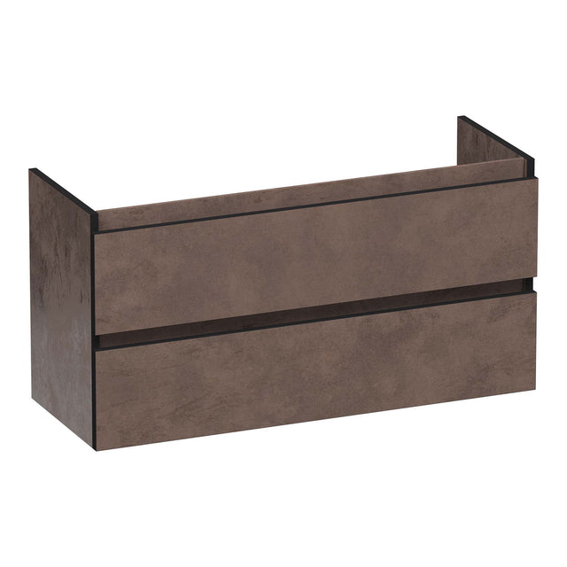 BRAUER Joy Edge onderkast ondiep 100 met 2 softclose lades greeploos en 1 sifon uitsparing Erosion OK-JYEO100ER