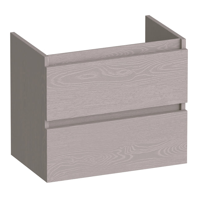 BRAUER Joy onderkast ondiep 60 met 2 softclose lades greeploos en 1 sifon uitsparing Timber Greige OK-JYO60TE