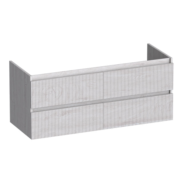 BRAUER Joy Wavy onderkast 120 met 4 softclose lades greeploos en 2 sifon uitsparingen Forest Seashell OK-JYW120-4FS