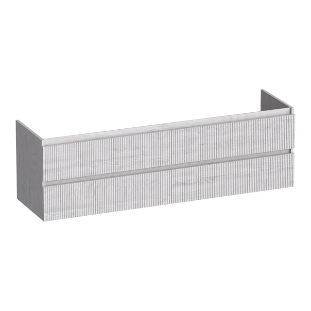 BRAUER Joy Wavy onderkast 160 met 4 softclose lades greeploos en 2 sifon uitsparingen Forest Seashell OK-JYW160FS