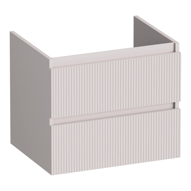 BRAUER Joy Wavy onderkast 60 met 2 softclose lades greeploos en 1 sifon uitsparing mat zand OK-JYW60MS