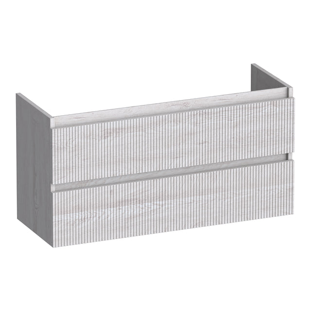 BRAUER Joy Wavy onderkast ondiep 100 met 2 softclose lades greeploos en 1 sifon uitsparing Forest Seashell OK-JYWO100FS