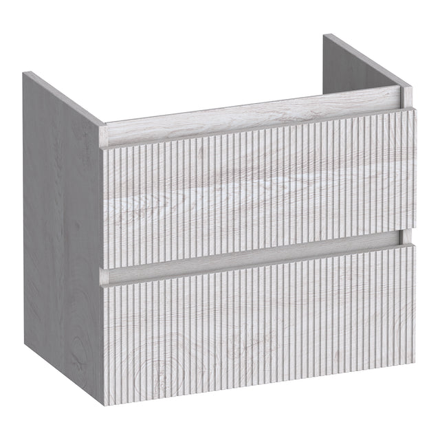 BRAUER Joy Wavy onderkast ondiep 60 met 2 softclose lades greeploos en 1 sifon uitsparing Forest Seashell OK-JYWO60FS