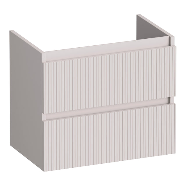 BRAUER Joy Wavy onderkast ondiep 60 met 2 softclose lades greeploos en 1 sifon uitsparing mat zand OK-JYWO60MS