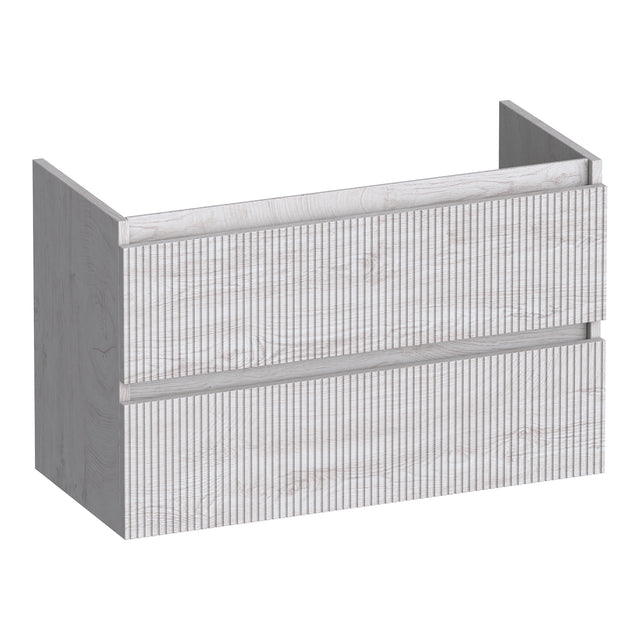 BRAUER Joy Wavy onderkast ondiep 80 met 2 softclose lades greeploos en 1 sifon uitsparing Forest Seashell OK-JYWO80FS