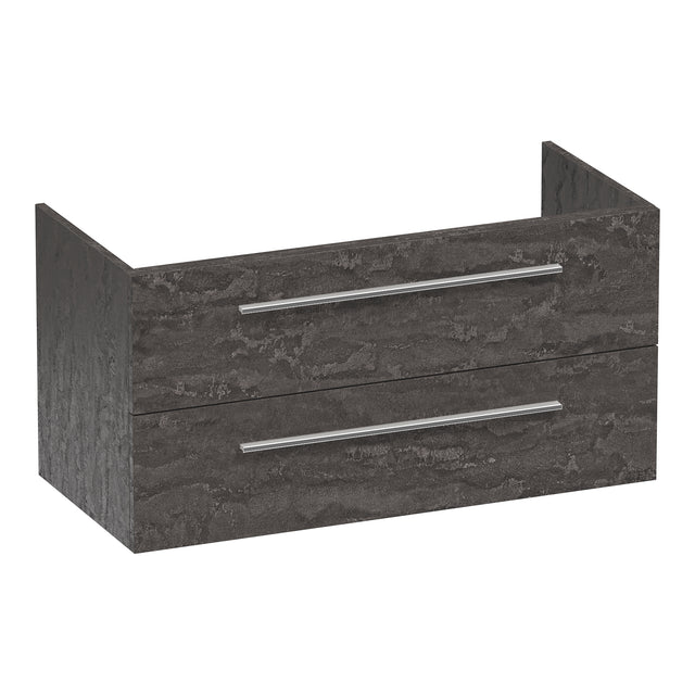 BRAUER Trust onderkast 100 excl. opbouwgrepen met 2 softclose lades en 1 sifon uitsparing Damascus OK-TR100DA