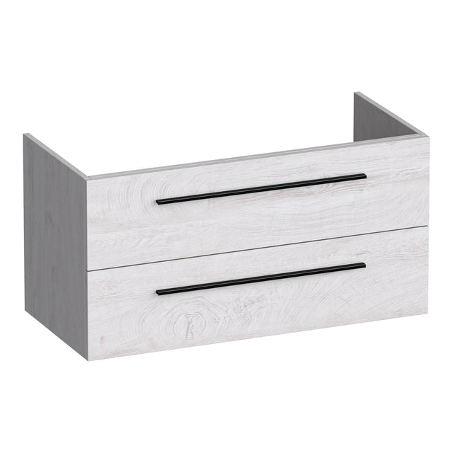 BRAUER Trust onderkast 100 excl. opbouwgrepen met 2 softclose lades en 1 sifon uitsparing Forest Seashell OK-TR100FS