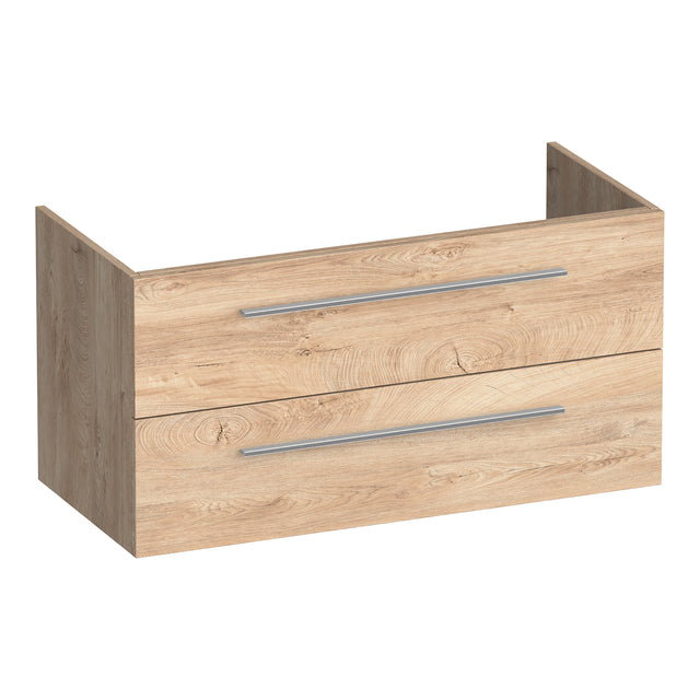 BRAUER Trust onderkast 100 excl. opbouwgrepen met 2 softclose lades en 1 sifon uitsparing Forest Wheat OK-TR100FW