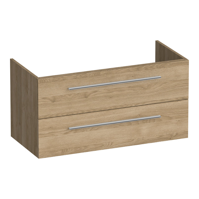 BRAUER Trust onderkast 100 excl. opbouwgrepen met 2 softclose lades en 1 sifon uitsparing Sunlit OK-TR100SL