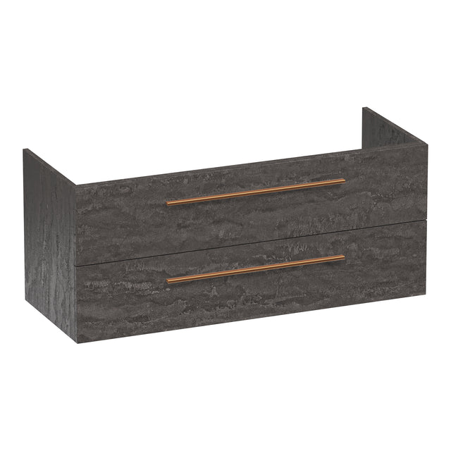 BRAUER Trust onderkast 120 excl. opbouwgrepen met 2 softclose lades en 1 sifon uitsparing Damascus OK-TR120-1DA