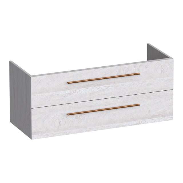 BRAUER Trust onderkast 120 excl. opbouwgrepen met 2 softclose lades en 2 sifon uitsparingen Forest Seashell OK-TR120-2FS