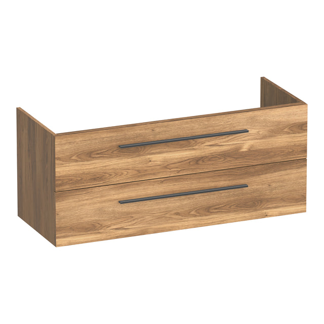 BRAUER Trust onderkast 120 excl. opbouwgrepen met 2 softclose lades en 2 sifon uitsparingen Honey OK-TR120-2HO