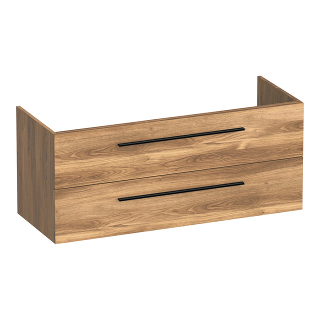 BRAUER Trust onderkast 120 excl. opbouwgrepen met 2 softclose lades en 2 sifon uitsparingen Honey OK-TR120-2HO