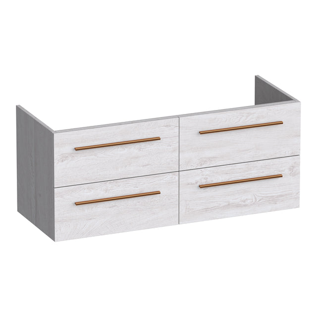 BRAUER Trust onderkast 120 excl. opbouwgrepen met 4 softclose lades en 2 sifon uitsparingen Forest Seashell OK-TR120-4FS