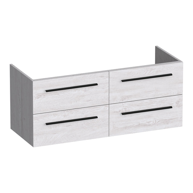 BRAUER Trust onderkast 120 excl. opbouwgrepen met 4 softclose lades en 2 sifon uitsparingen Forest Seashell OK-TR120-4FS