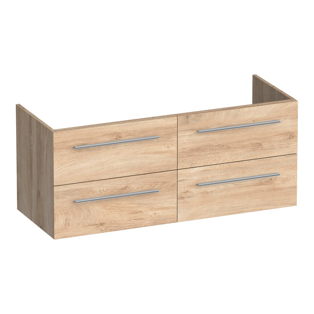 BRAUER Trust onderkast 120 excl. opbouwgrepen met 4 softclose lades en 2 sifon uitsparingen Forest Wheat OK-TR120-4FW