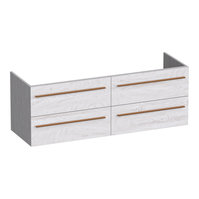 BRAUER Trust onderkast 140 excl. opbouwgrepen met 4 softclose lades en 2 sifon uitsparingen Forest Seashell OK-TR140FS