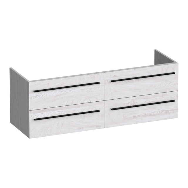 BRAUER Trust onderkast 140 excl. opbouwgrepen met 4 softclose lades en 2 sifon uitsparingen Forest Seashell OK-TR140FS