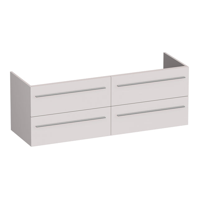 BRAUER Trust onderkast 140 excl. opbouwgrepen met 4 softclose lades en 2 sifon uitsparingen mat zand OK-TR140MS