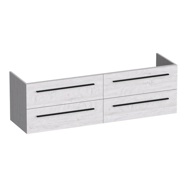 BRAUER Trust onderkast 160 excl. opbouwgrepen met 4 softclose lades en 2 sifon uitsparingen Forest Seashell OK-TR160FS