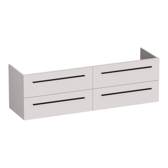 BRAUER Trust onderkast 160 excl. opbouwgrepen met 4 softclose lades en 2 sifon uitsparingen mat zand OK-TR160MS