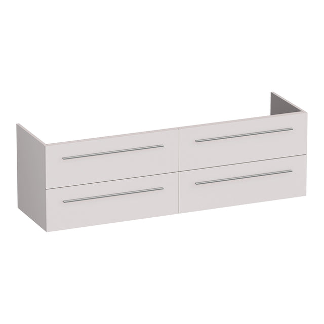 BRAUER Trust onderkast 160 excl. opbouwgrepen met 4 softclose lades en 2 sifon uitsparingen mat zand OK-TR160MS