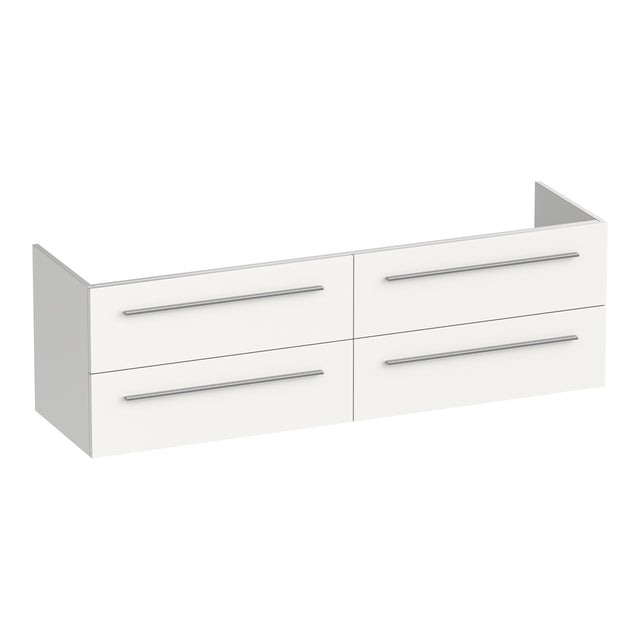 BRAUER Trust onderkast 160 excl. opbouwgrepen met 4 softclose lades en 2 sifon uitsparingen mat wit OK-TR160MW