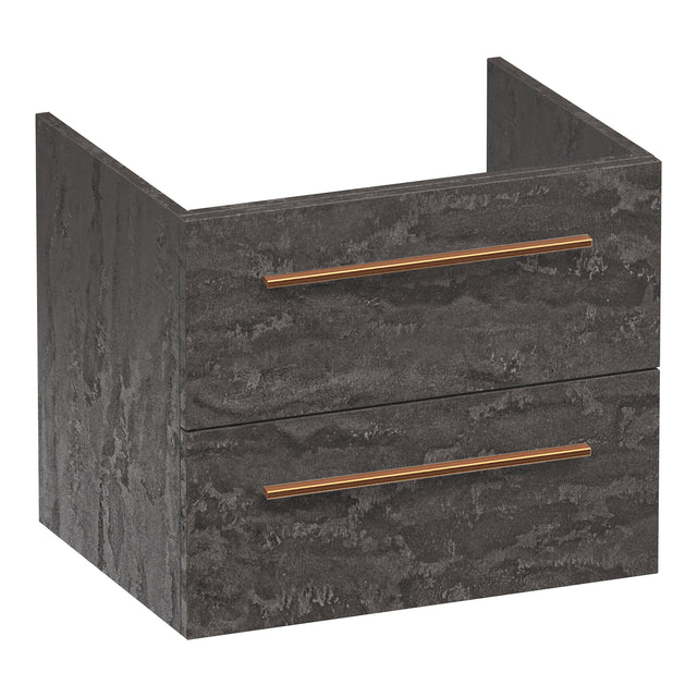 BRAUER Trust onderkast 60 excl. opbouwgrepen met 2 softclose lades en 1 sifon uitsparing Damascus OK-TR60DA