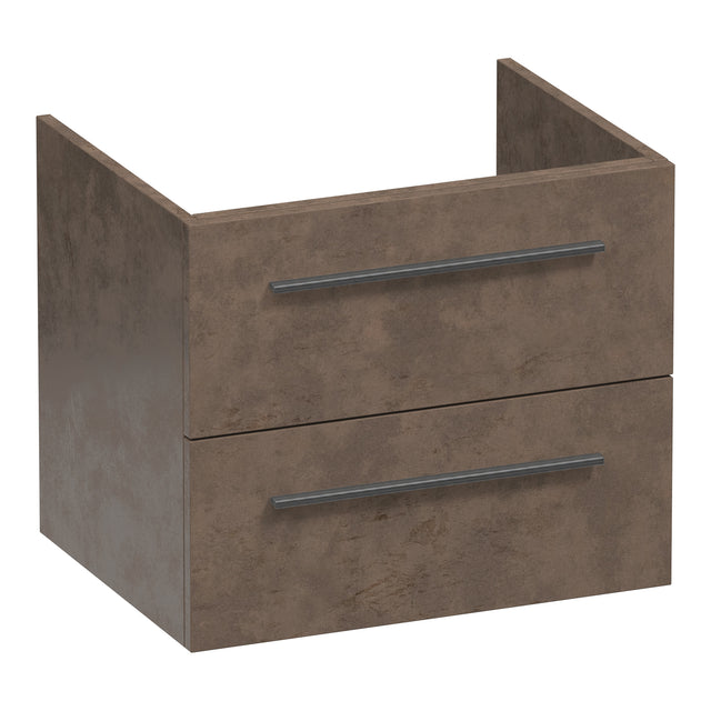 BRAUER Trust onderkast 60 excl. opbouwgrepen met 2 softclose lades en 1 sifon uitsparing Erosion OK-TR60ER