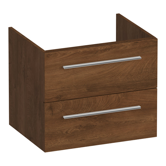 BRAUER Trust onderkast 60 excl. opbouwgrepen met 2 softclose lades en 1 sifon uitsparing Forest Cacao OK-TR60FC
