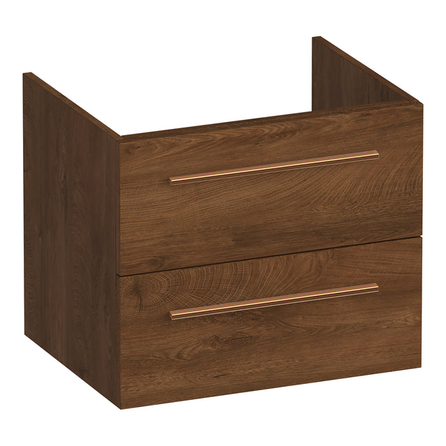 BRAUER Trust onderkast 60 excl. opbouwgrepen met 2 softclose lades en 1 sifon uitsparing Forest Cacao OK-TR60FC