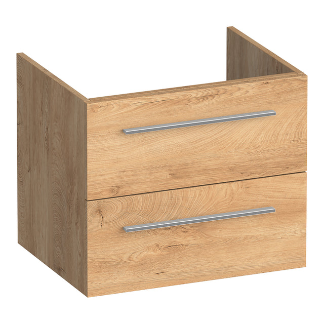 BRAUER Trust onderkast 60 excl. opbouwgrepen met 2 softclose lades en 1 sifon uitsparing Forest Tan OK-TR60FT