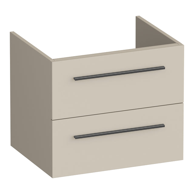 BRAUER Trust onderkast 60 excl. opbouwgrepen met 2 softclose lades en 1 sifon uitsparing mat beige OK-TR60MB