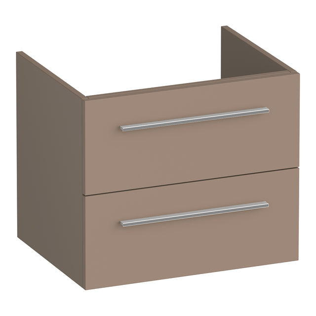 BRAUER Trust onderkast 60 excl. opbouwgrepen met 2 softclose lades en 1 sifon uitsparing mat mokka OK-TR60MM