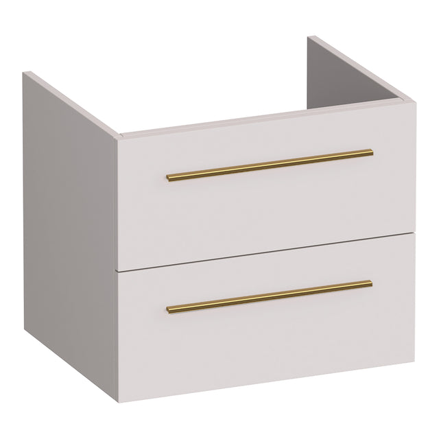 BRAUER Trust onderkast 60 excl. opbouwgrepen met 2 softclose lades en 1 sifon uitsparing mat zand OK-TR60MS