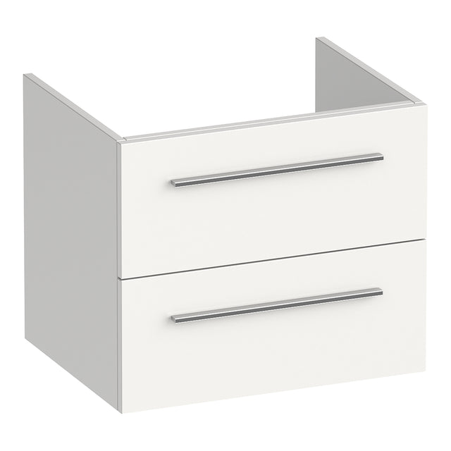 BRAUER Trust onderkast 60 excl. opbouwgrepen met 2 softclose lades en 1 sifon uitsparing mat wit OK-TR60MW