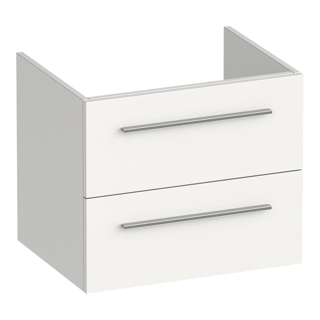 BRAUER Trust onderkast 60 excl. opbouwgrepen met 2 softclose lades en 1 sifon uitsparing mat wit OK-TR60MW