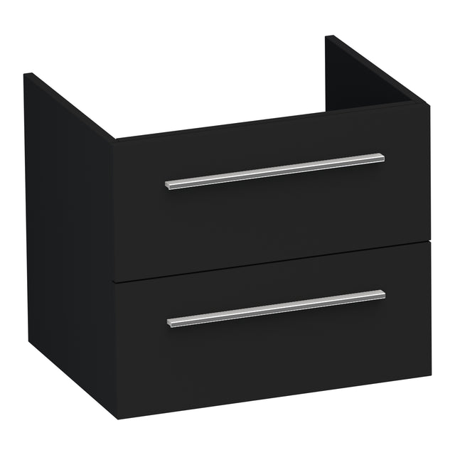 BRAUER Trust onderkast 60 excl. opbouwgrepen met 2 softclose lades en 1 sifon uitsparing mat zwart OK-TR60MZ