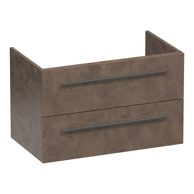 BRAUER Trust onderkast 80 excl. opbouwgrepen met 2 softclose lades en 1 sifon uitsparing Erosion OK-TR80ER