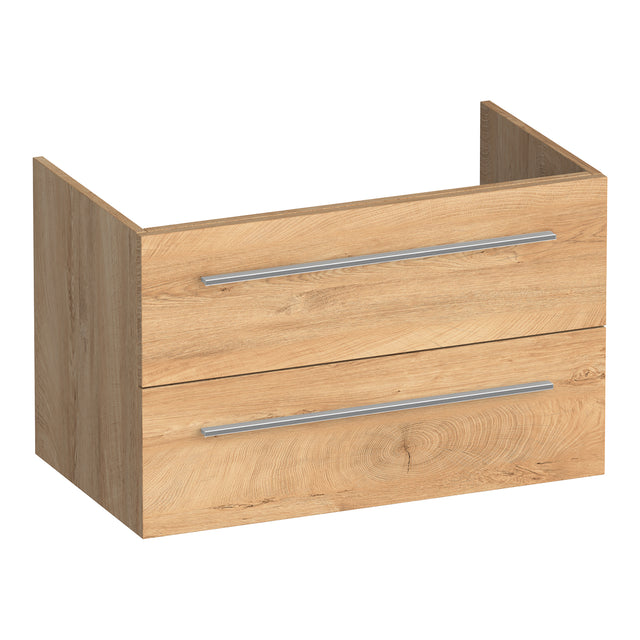 BRAUER Trust onderkast 80 excl. opbouwgrepen met 2 softclose lades en 1 sifon uitsparing Forest Tan OK-TR80FT