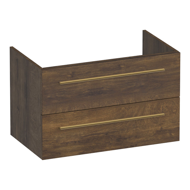 BRAUER Trust onderkast 80 excl. opbouwgrepen met 2 softclose lades en 1 sifon uitsparing Grove OK-TR80GR