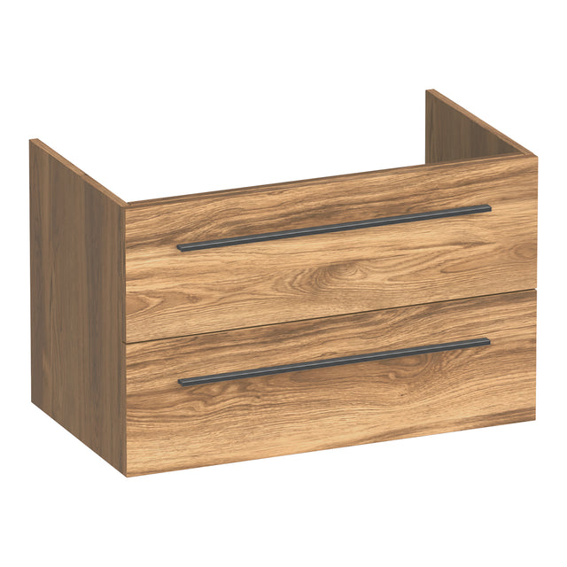 BRAUER Trust onderkast 80 excl. opbouwgrepen met 2 softclose lades en 1 sifon uitsparing Honey OK-TR80HO