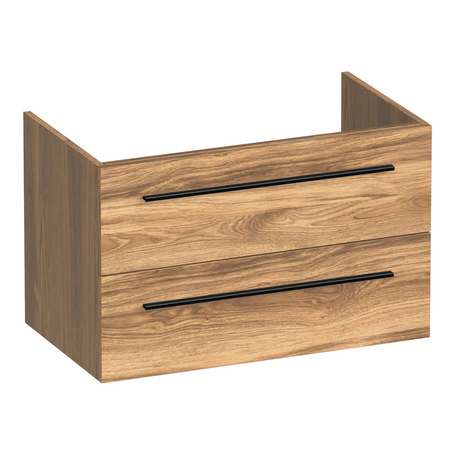 BRAUER Trust onderkast 80 excl. opbouwgrepen met 2 softclose lades en 1 sifon uitsparing Honey OK-TR80HO