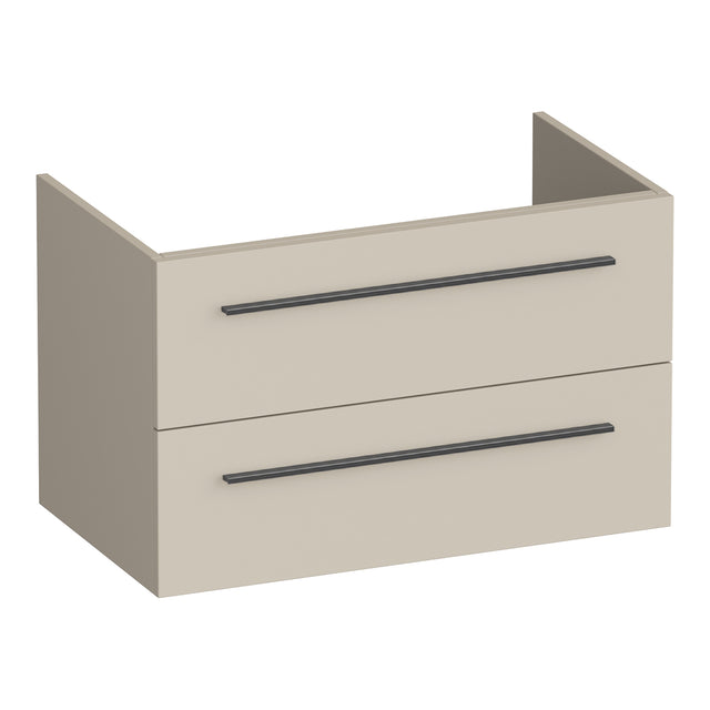 BRAUER Trust onderkast 80 excl. opbouwgrepen met 2 softclose lades en 1 sifon uitsparing mat beige OK-TR80MB