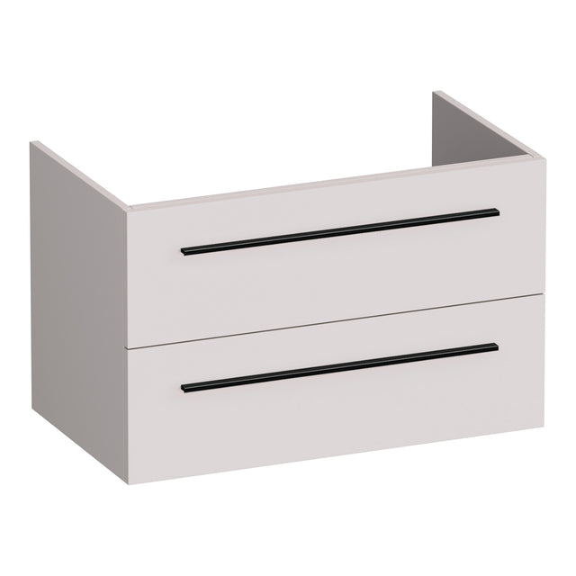 BRAUER Trust onderkast 80 excl. opbouwgrepen met 2 softclose lades en 1 sifon uitsparing mat zand OK-TR80MS