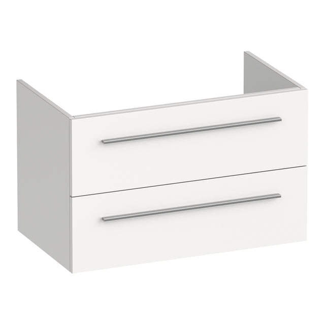 BRAUER Trust onderkast 80 excl. opbouwgrepen met 2 softclose lades en 1 sifon uitsparing mat wit OK-TR80MW