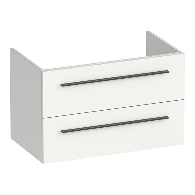 BRAUER Trust onderkast 80 excl. opbouwgrepen met 2 softclose lades en 1 sifon uitsparing mat wit OK-TR80MW
